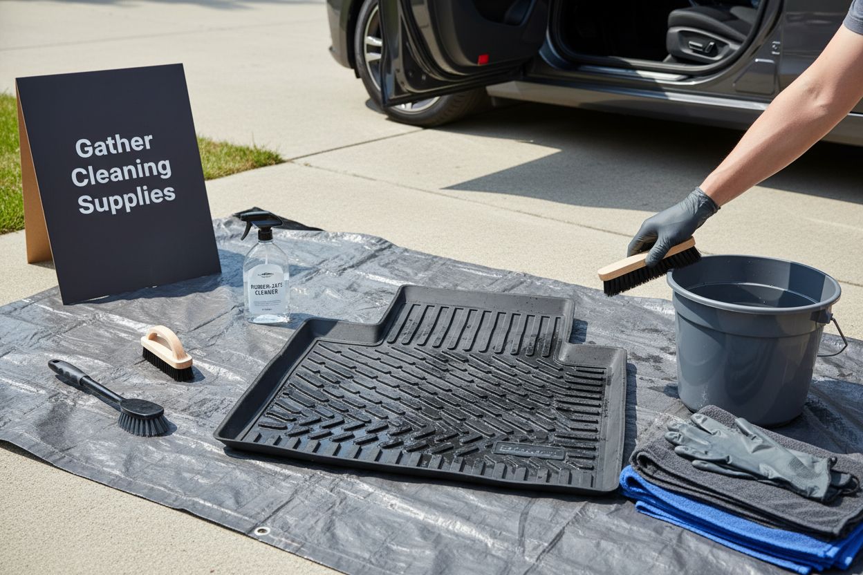 car rubber floor mat cleaner tools