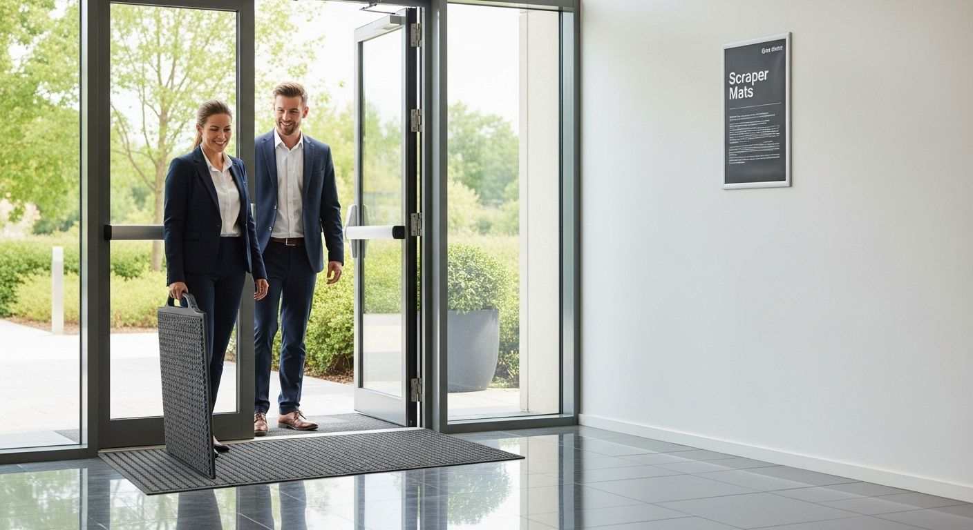 scraper mat business entrance