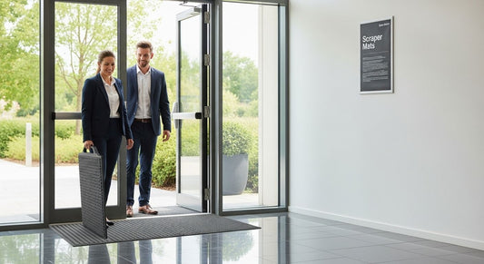 scraper mat business entrance