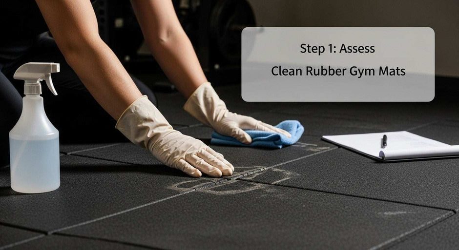 inspect rubber gym mat