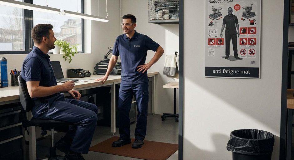 brown anti fatigue mat workspace