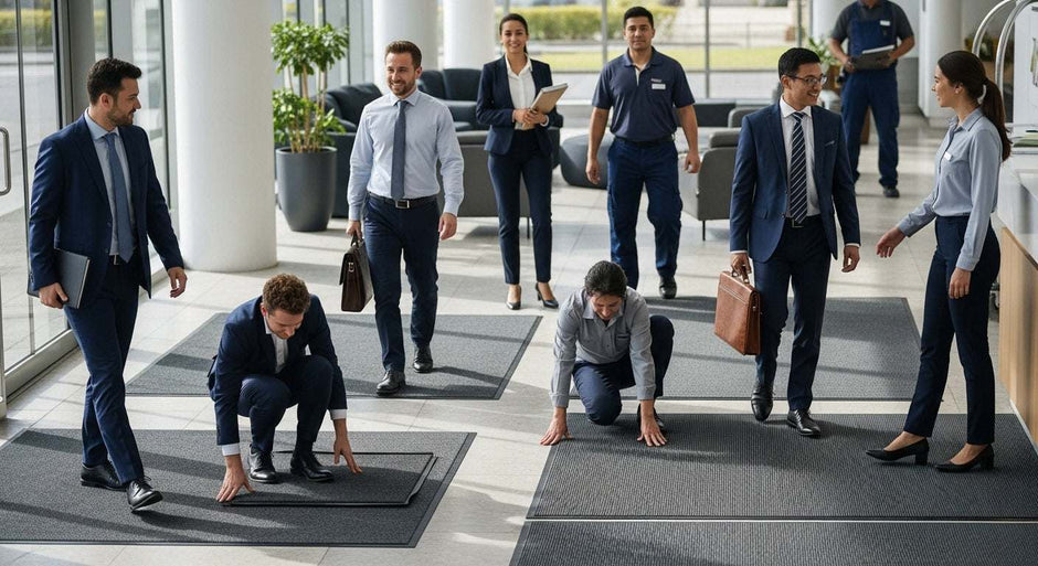 high traffic mats, business entrance, workplace safety
