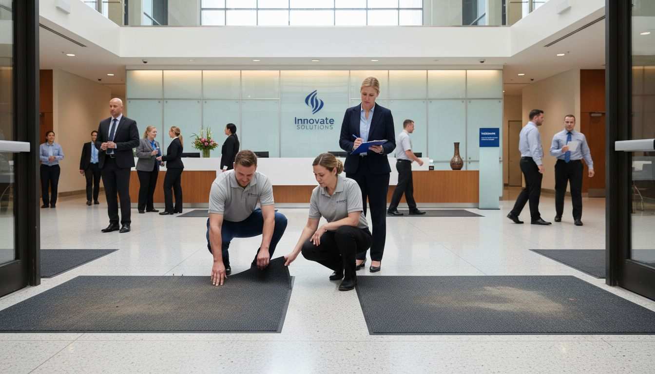business lobby mat inspection