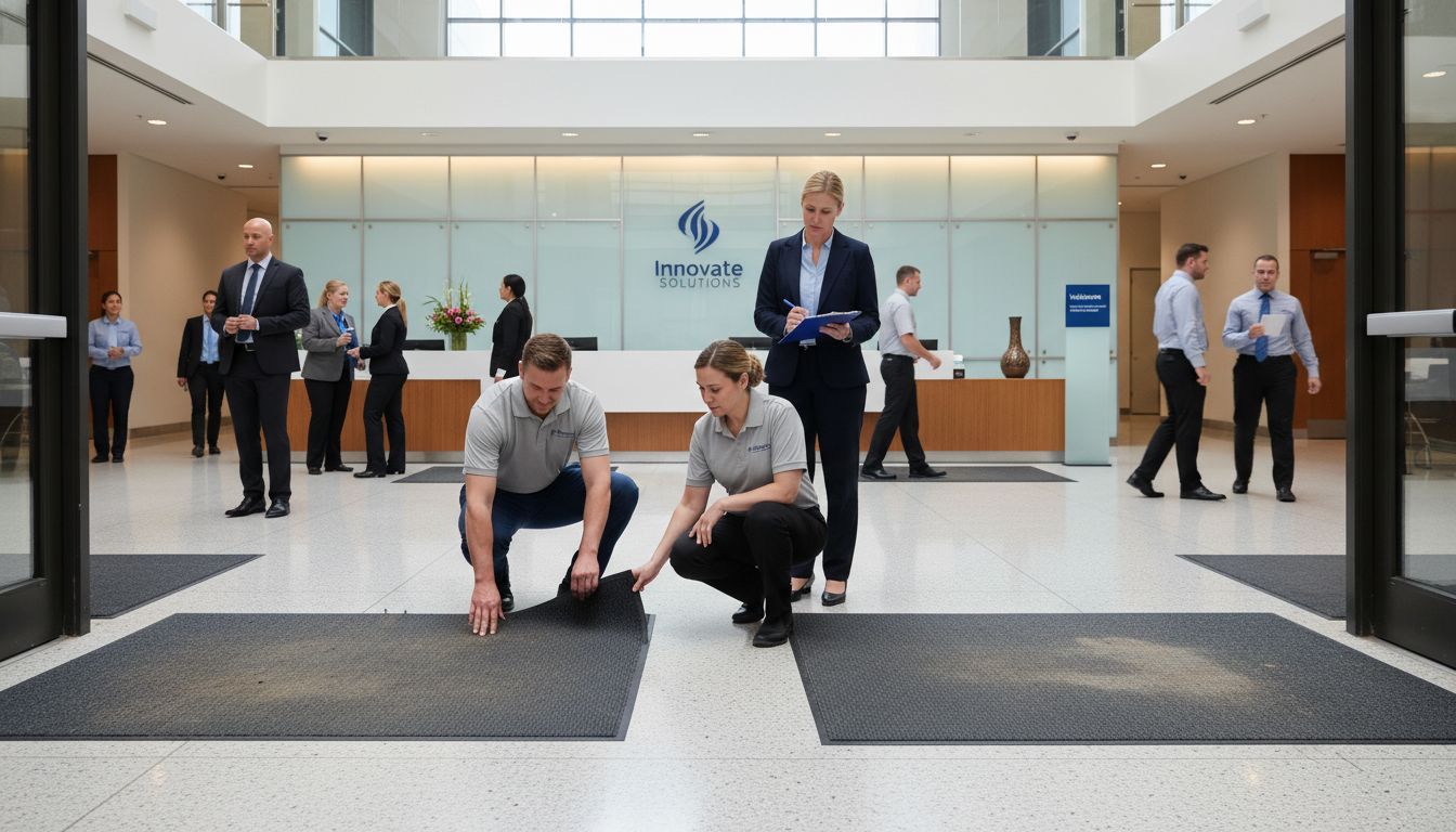 business lobby mat inspection