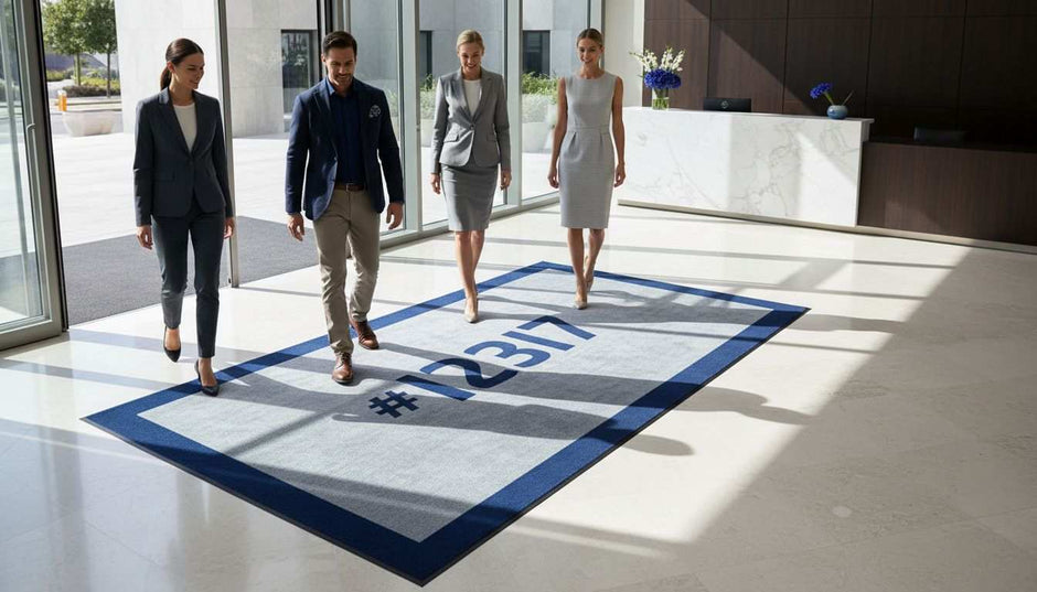 corporate logo mat