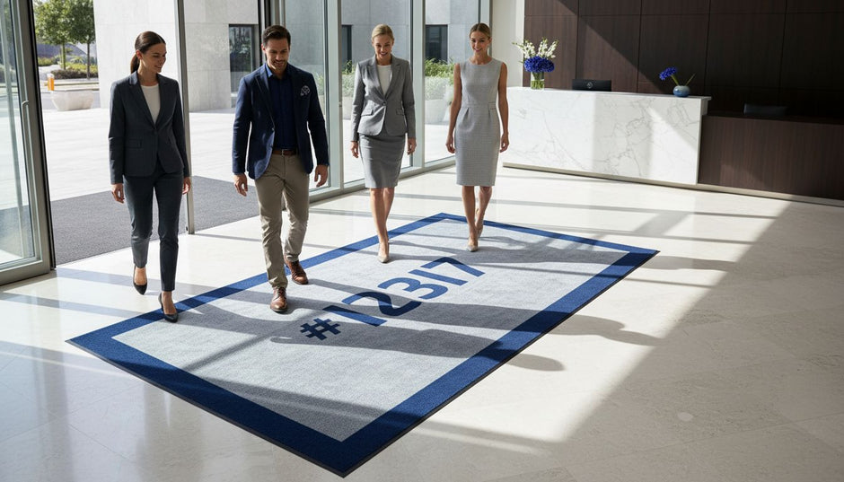 corporate logo mat