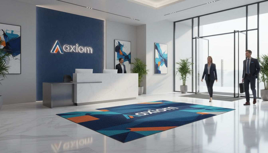 business lobby logo mat