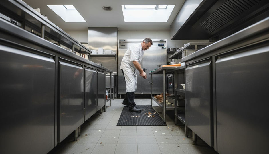 Commercial chef crossing non slip kitchen mat