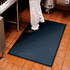 Anti-fatigue Cushion Complete Mat with drainage holes in commercial kitchen setting
